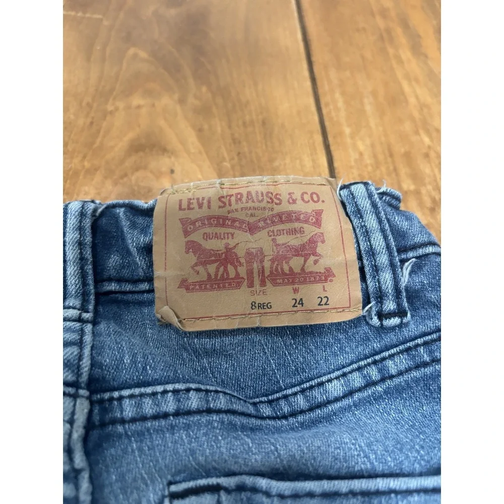 Levi's Boys 511 Slim Fit Jeans Size 8 Regular Blue Denim Adjustable Waist